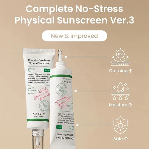 AXIS-Y Complete No-Stress Physical Sunscreen SPF 50+ PA