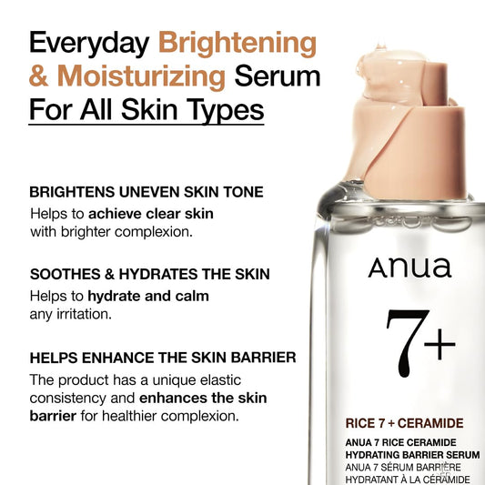 Anua Rice Ceramide 7 Hydrating Barrier Serum 50 ml