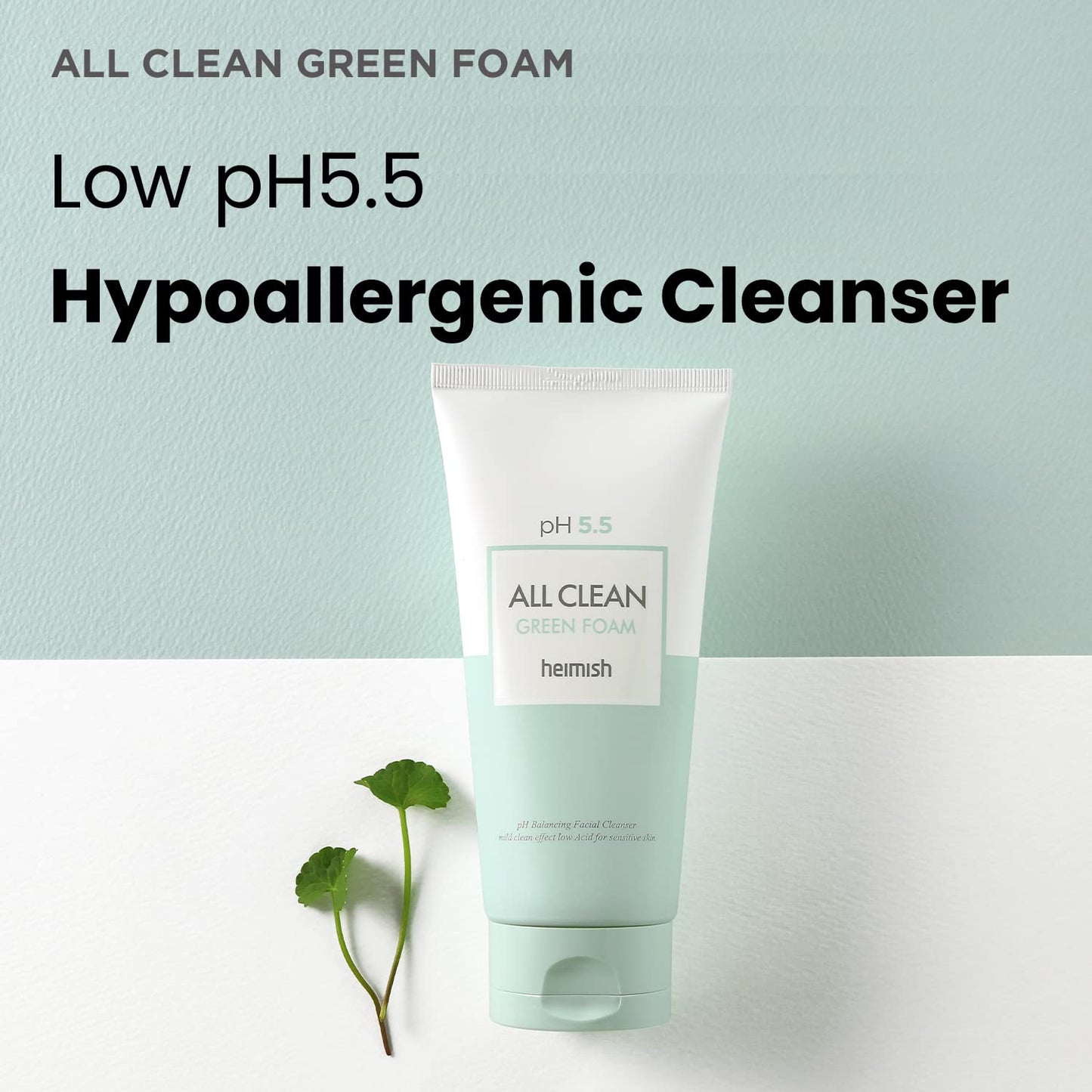 Heimish All Clean Green - Limpiador facial equilibrante y exfoliante pH 5.5